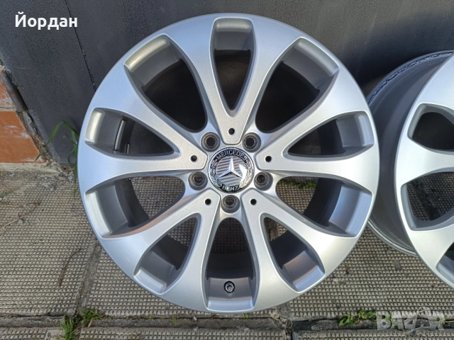 ОРИГИНАЛНИ джанти 17 ' цола 5x112 MERCEDES BENZ / МЕРЦЕДЕС 7,5J ET40 + датчици, снимка 7 - Гуми и джанти - 54544839
