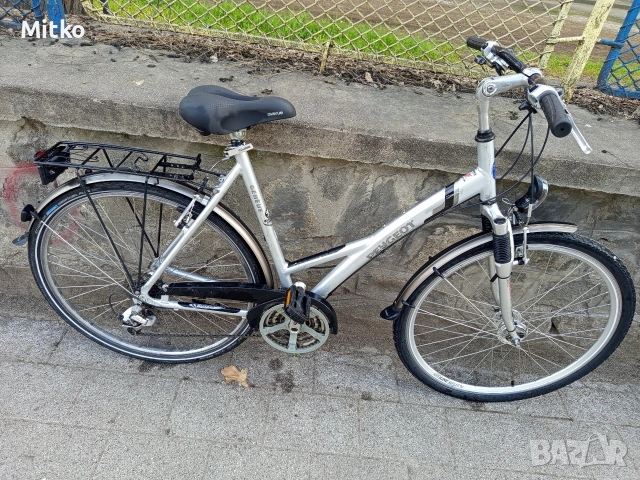 28 цола алуминиев велосипед Пежо с 21 скорости усилени капли амортисьори предни като нов , снимка 15 - Велосипеди - 53987447