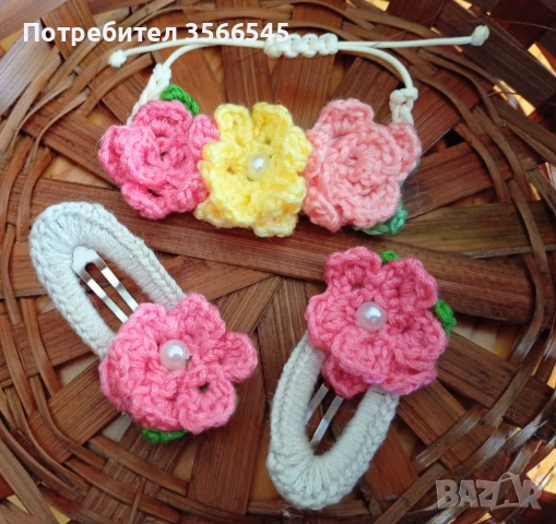 Ръчно изплетени фибички, снимка 3 - Шноли, диадеми, ленти - 54990337