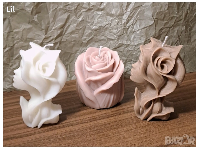 Ръчно изляти ароматни свещи, снимка 2 - Декорация за дома - 54296303