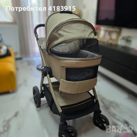 FLUX BEIGE Бебешка количка 2 в 1, снимка 4 - За бебешки колички - 55304997