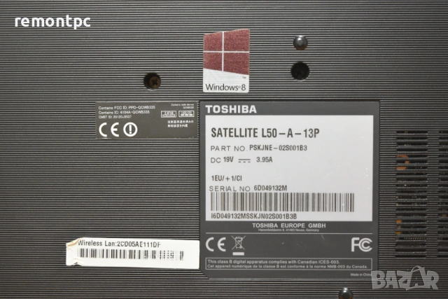 Toshiba Satellite L50-A-13P 15.6 Inch I5 процесор 8 DDR3 , снимка 11 - Лаптопи за игри - 54125458