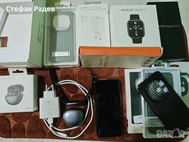 Honor Magic 6 Pro + Honor Watch 4 + Honor Charger + Honor Choice Earbuds Clip