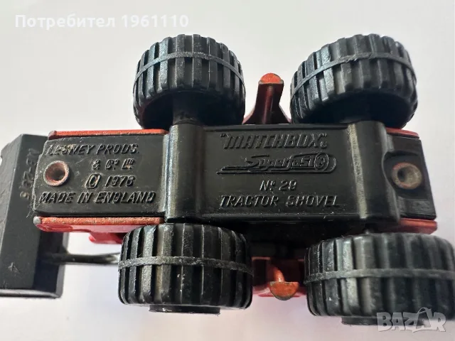 Трактор Matchbox SuperFast от 1976 г., червен., снимка 3 - Колекции - 55424844