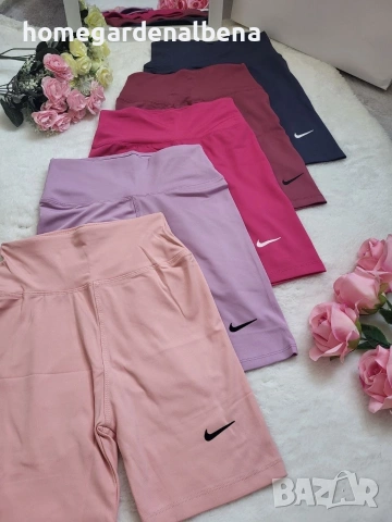 Дамски къс клин с лого щампа Висока талия S-XL Бордо Циклама Лилав