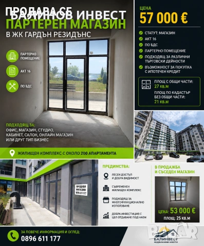 Партерен Магазин с акт 16 с гарантиран човеко поток, снимка 3 - Магазини - 55175751