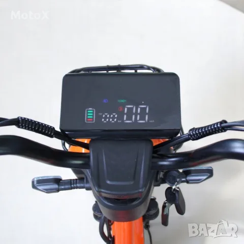 Електрически двуместен скутер – велосипед  със 18″ гуми, 750W, 48V/20Ah, снимка 8 - Мотоциклети и мототехника - 55376575