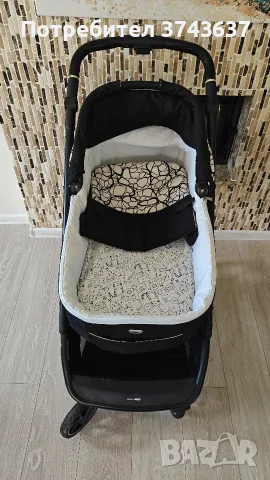 Детска количка Peg Perego Veloce Graphic Gold 3 в 1, снимка 4 - Детски колички - 55687745