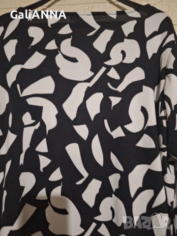 СТРАХОТНА ТУНИКА В ЧЕРНО И БЯЛО 3XL-4XL, снимка 4 - Туники - 54393176