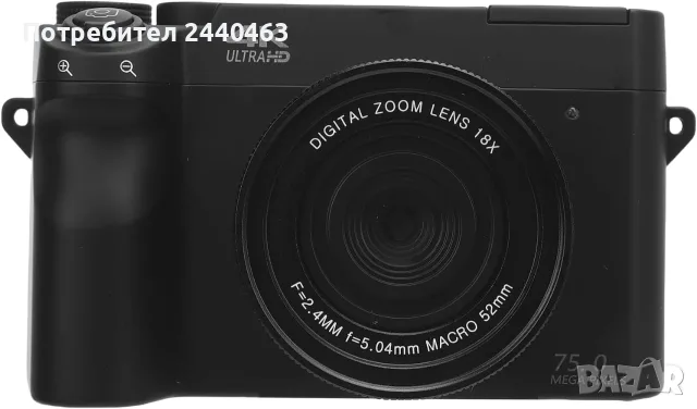 75MP 4K Digital Camera with 18x Zoom, WiFi HD Video Camera with 3 Inch LCD, Дигитален фотоапарат, снимка 2 - Фотоапарати - 55353150