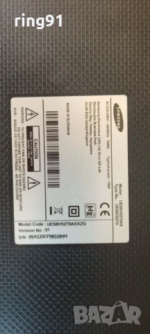 Main board - BN41-02098B (BN94-07814C) TV Samsung UE58H5270AS, снимка 3 - Части и Платки - 54605921