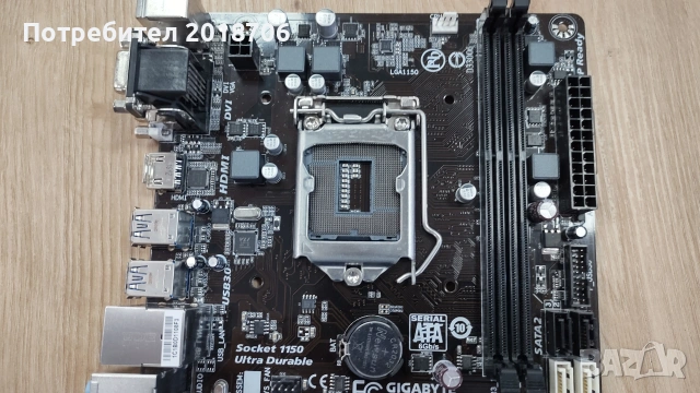 Дънна платка GIGABYTE H81M-S2H, снимка 3 - Дънни платки - 55062265