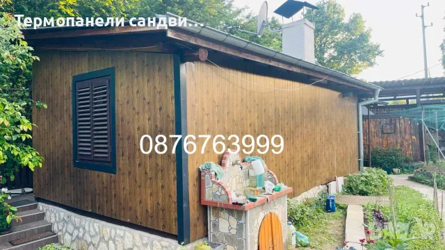 Стена златен дъб дървесен кафяв Термопанели сандвич панели аксесоари монтаж