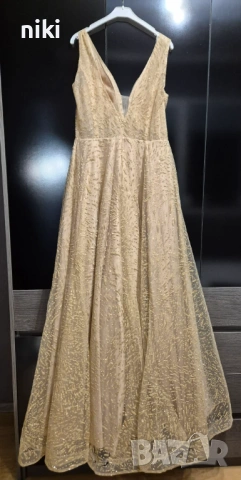 нова официална, бална, златна рокля, снимка 2 - Рокли - 54286033