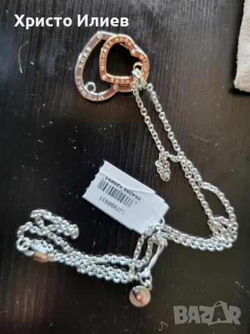 Колие Michael Kors верижка със сърце, снимка 9 - Колиета, медальони, синджири - 54787415