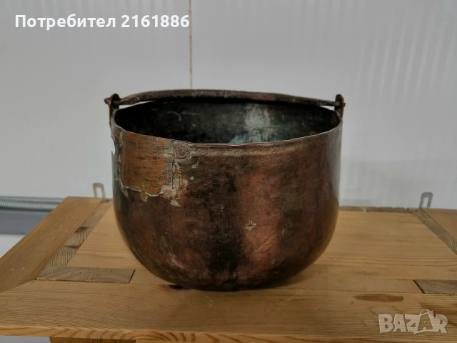 Медно менче за битов кът или кашпа , снимка 3 - Декорация за дома - 54038704