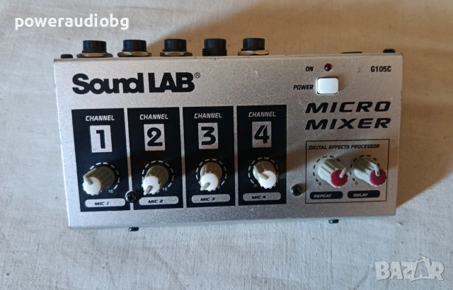 Смесителен пулт с ефект Sound Lab - 4 Channel Mono Microphone Mixer with Effects