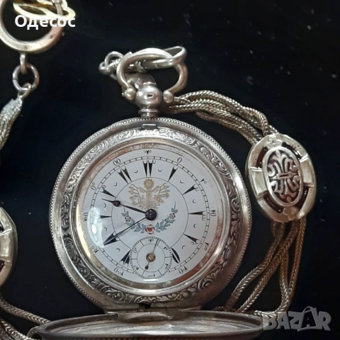 Старинен  Османски сребърен джобен часовник J.Dent. London