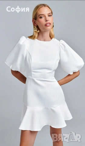 Нова бяла рокля BWLDR,р-р С, снимка 5 - Рокли - 53950025