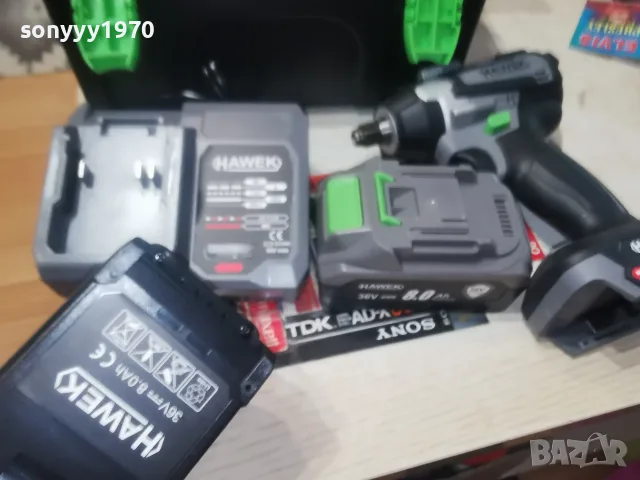 ГАЙКОВЕРТ 36V С ДВЕ БАТЕРИИ И ЗАРЯДНО 3007260847, снимка 3 - Други инструменти - 55470053