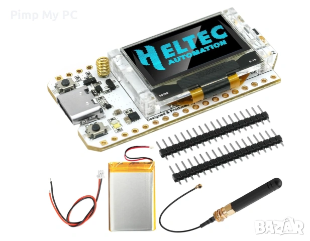 ESP32 LoRa V3 модулна платка с комплект батерии 3000mAh - с антена 863-928MHz и SX1262 LoRa
