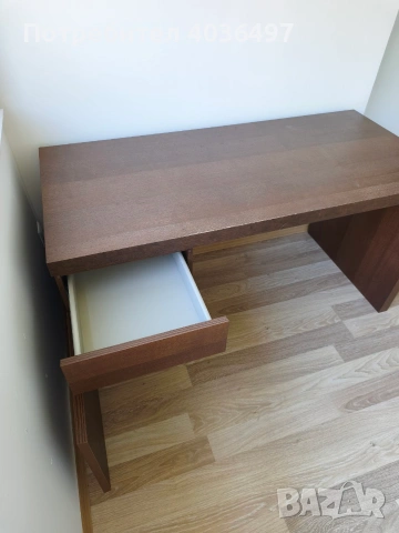 IKEA MALM бюро, черно-кафяво, снимка 4 - Бюра - 55080678