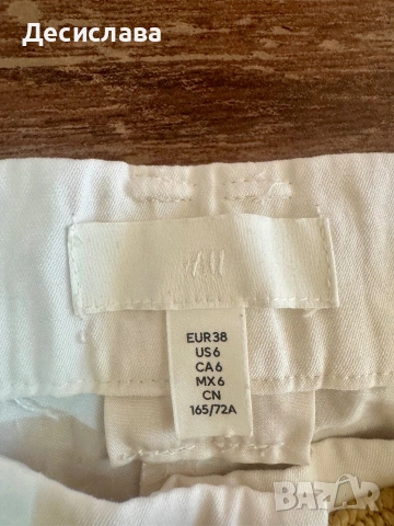 Къси ленени панталонки S/38 H&M, снимка 2 - Къси панталони и бермуди - 55074627