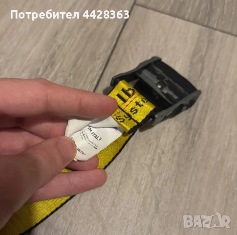 ОРИГИНАЛЕН КОЛАН Off-White Industrial Yellow, снимка 2 - Колани - 54784167