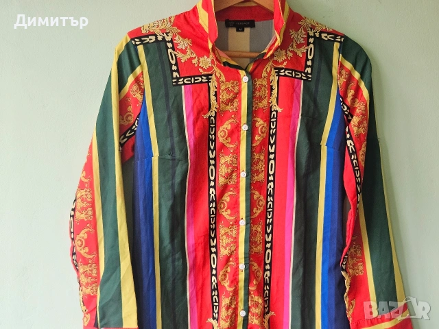 Риза на Versace made in Italy Версаче М , снимка 4 - Ризи - 54734386
