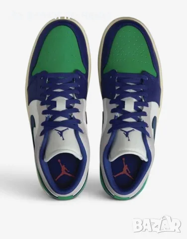 NIKE Jordan 1 Mid Se White / Blue Мъжки Маратонки👟Мъжки Спортни Обувки Код P2875, снимка 4 - Маратонки - 55500276