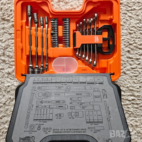 BAHCO, S910, 1/4" и 1/2", 92 части, НОВО, снимка 5 - Гедорета - 54517507