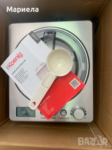 Машина за Сладолед H.Koenig HF340, 2 литра капацитет, Полупрофесионална, 180 W, Сива, снимка 12 - Други стоки за дома - 54911883