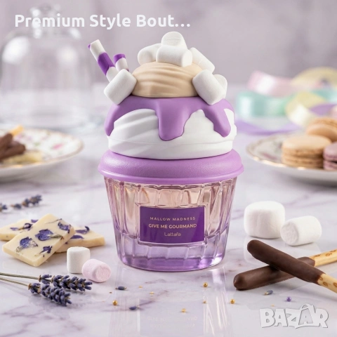 Сладък аромат за мъже и жени Lattafa Give Me Gourmand Mallow Madness , снимка 3 - Унисекс парфюми - 54064876