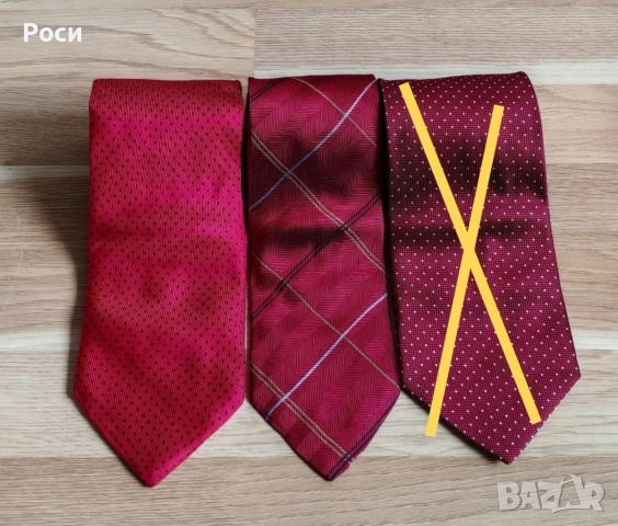 Червени копринени вратовръзки 1, снимка 4 - Други - 53844590