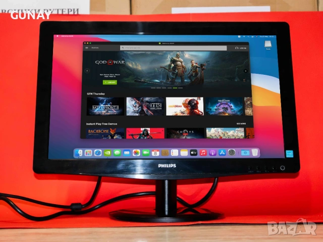 PHILIPS 196V3L 19" Монитор 19 инча LED екран дисплей HDMI VGA DVI, снимка 3 - Монитори - 54004138