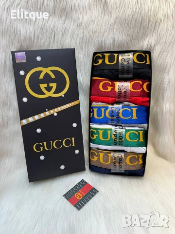 боксерки 5 чифта Hermes Gucci lacoste Calvin Klein Tommy Hilfiger , снимка 5 - Бельо - 54431044