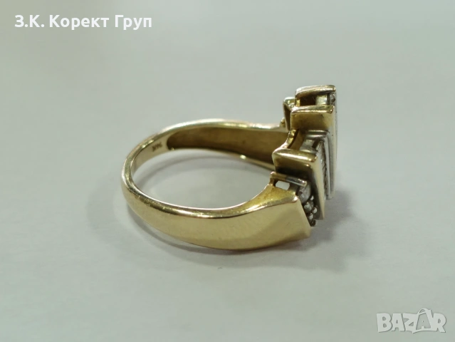 Дамски златен пръстен 14К 585 / 4,17 гр, снимка 3 - Пръстени - 54546318