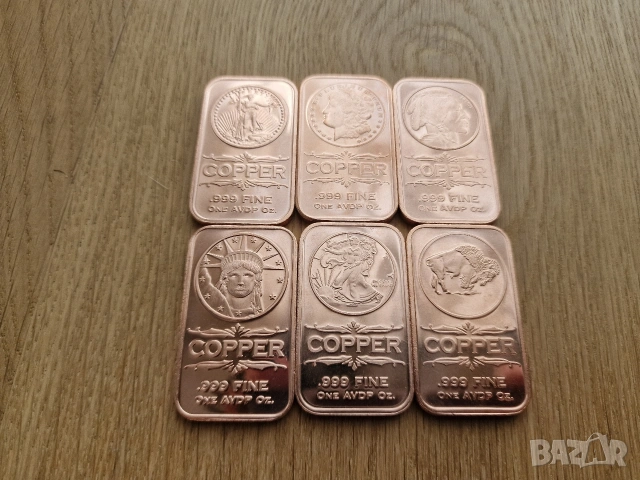 💵 1 oz медна монета – 999 медно кюлче copper coin copper bar, снимка 3 - Нумизматика и бонистика - 54685334
