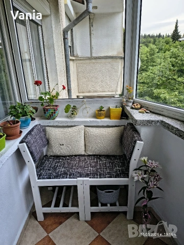 Двойна пейка за тераса, снимка 5 - Градински мебели, декорация  - 54576052
