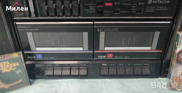 Hitachi TRK-W540E radio cassette player Хитачи радио касетофон за колекция, снимка 3 - Радиокасетофони, транзистори - 53965171