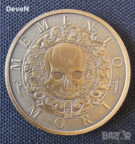 Колекционерска стоическа монета Memento Mori / Carpe Diem (40 мм)