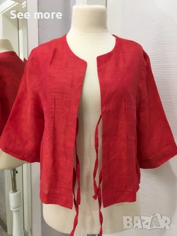 MONARI By Bosch Textil 100% ленен топ IT42, снимка 4 - Ризи - 54990149