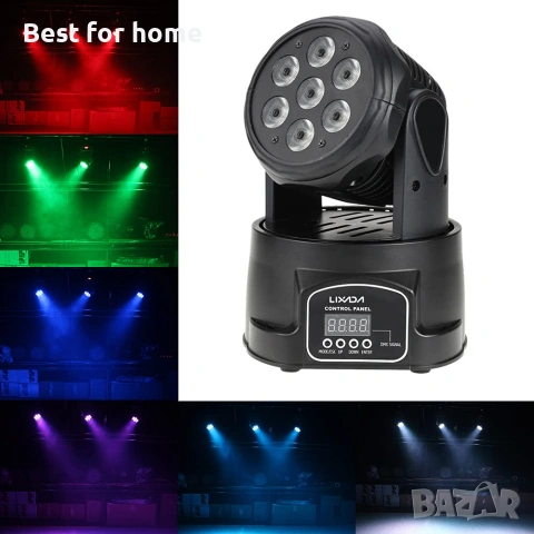 DMX-512 Мини движеща се глава 4 в 1 RGBW LED сценично осветление Стробоскопично осветление , снимка 3 - Прожектори - 54995583