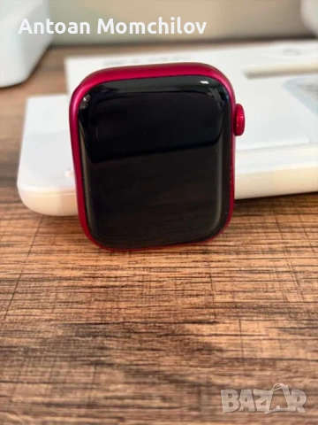 Смарт часовник Apple Watch 7 45mm червен 85% батерия , снимка 2 - Смарт гривни - 54805388