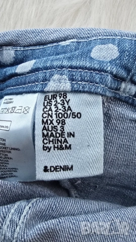Дънков гащеризон H&M 2-3 години , снимка 4 - Детски панталони и дънки - 54744579