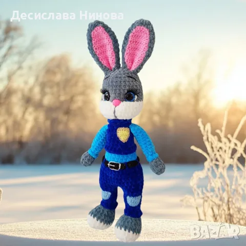 Джуди Хопс от "Зоотрополис"-ръчна изработка, снимка 2 - Кукли - 55313637