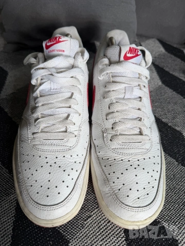 Nike Court Vision LowWhite University Red, снимка 5 - Маратонки - 54903581