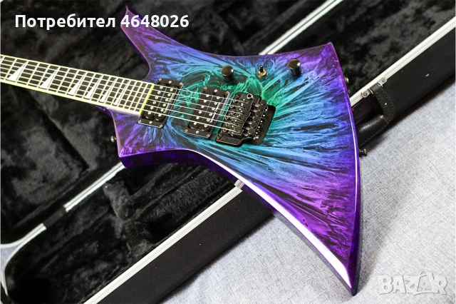 Электрокитара Jackson Stars Kelly KE-J2 Eerie Dess Swirl (Япония 2001), снимка 4 - Китари - 54988076