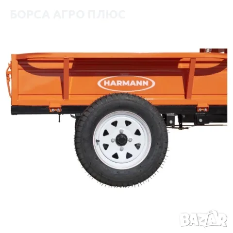 HARMANN H600 Ремарке за мотофреза 600 кг 140x100 см Самосвално Ново, снимка 4 - Ремаркета - 55595080