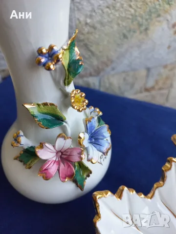 Красива декоративна ваза и купа-листо, снимка 6 - Вази - 55533961